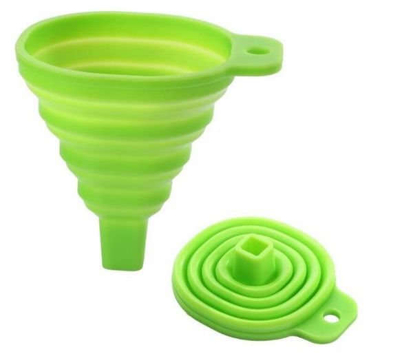 Mini Silicone Collapsible Funnel Foldable Funnel For Liquid