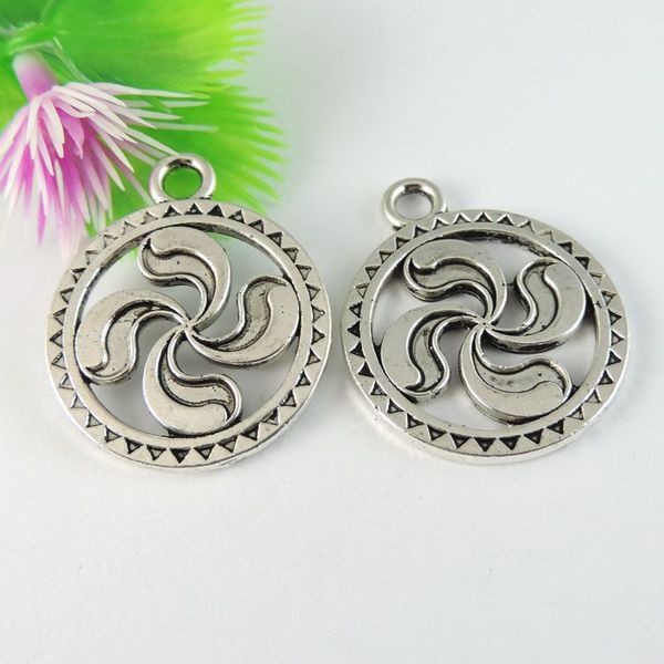 

8pcs antique silver round charm jewellry finding 36*26*2mm 39108 jewelry making, Bronze;silver