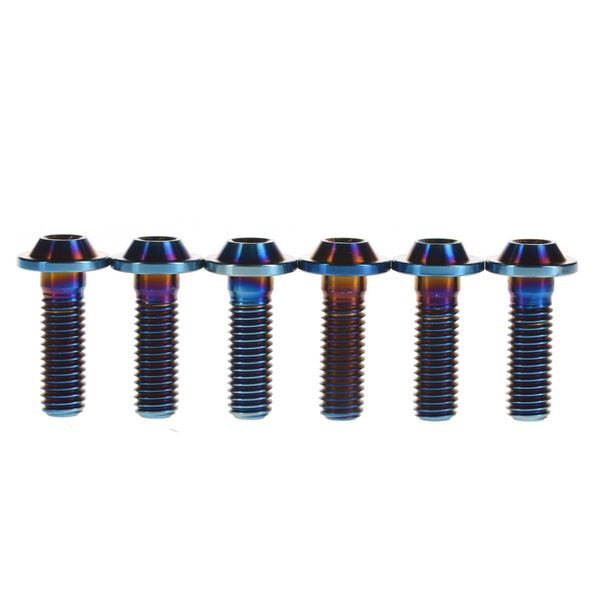 Wanyifa titanium ti parafusos parafuso m8x25mm torx cabeça para discoteca de travão de disco pack de 6