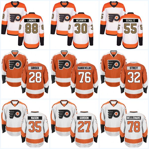 

Philadelphia Flyers 88 Eric Lindros 25 Nick Cousins 27 Boyd Gordon 30 Michal Neuvirth 32 Mark Streit 35 Steve Mason Hockey Jerseys