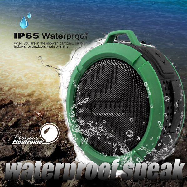

c6 ipx7 outdoor sports shower portable waterproof wireless bluetooth speaker suction cup handsvoice box for iphone 6 ipad pc phone