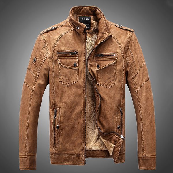

fall-2016 new arrive men fashion casual famous designer winter men's pu leather jacket coat male pu leather jackets plus size 3xl hot, Black;brown