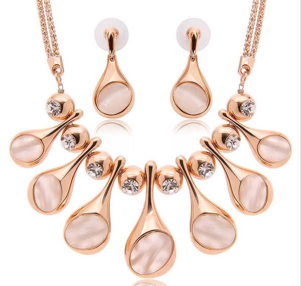 

горячие продажи высокого класса марка свадебный комплект ювелирных изделий мода сплава большой ожерелье ювелирные изделия 18kgp серьги ювели, Slivery;golden