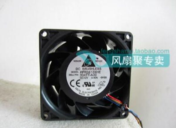 O original Delta 12V4.9A 8cm PFR0812XHE 80 * 80 * 38 4 pinos PWM super violência booster fan