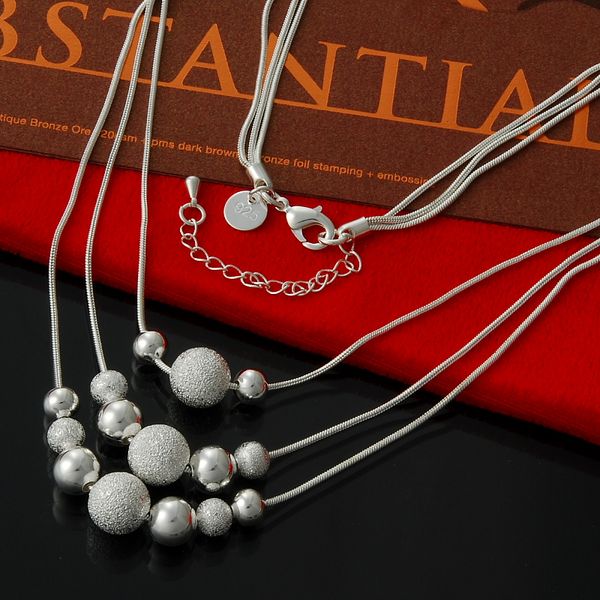 

10pcs/lot factory outlets 925 sterling silver necklace multi-layer choker statement chain necklace for women, Black