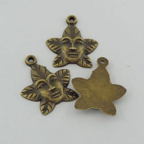 

15pc antiqued bronze alloy tone sun flower face pendant charms fashion jewelry making 39485 jewelry making, Bronze;silver