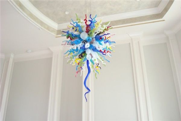 

colorful clear glass chandelier for party decoration,fancy murano art glass lighting fixture,l residential pendant light