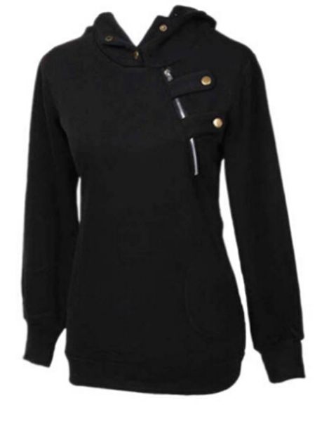 

korean women hooded sweater pullover casual coat blouse hoodies s m  xl, Black