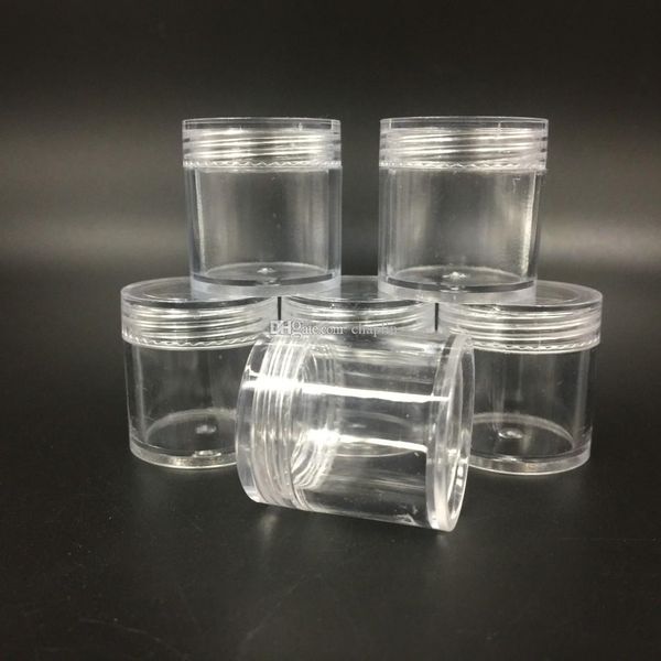 

10 ml size plastic pot jars empty clear refillable cosmetic containers for eyshadow makeup nail powder sample
