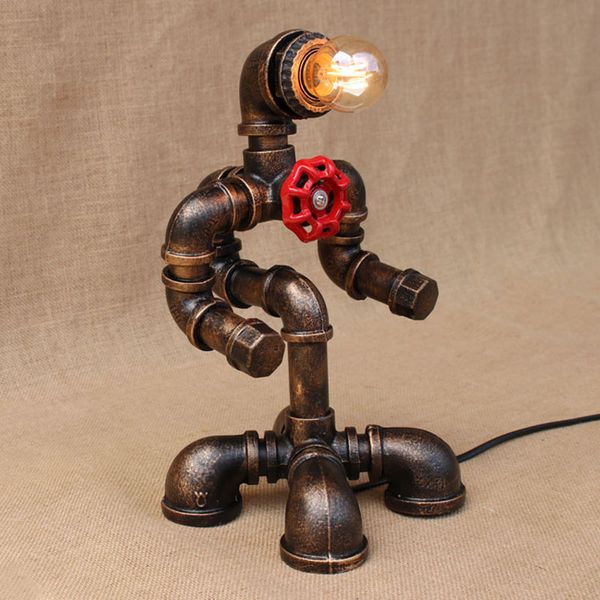 2019 Art Deco Black Workroom Table Lamp E27 Vintage Retro Robot Desk Light Sconce For Study Bedroom Bedside Workshop Office From Zhoudan5249 105 21