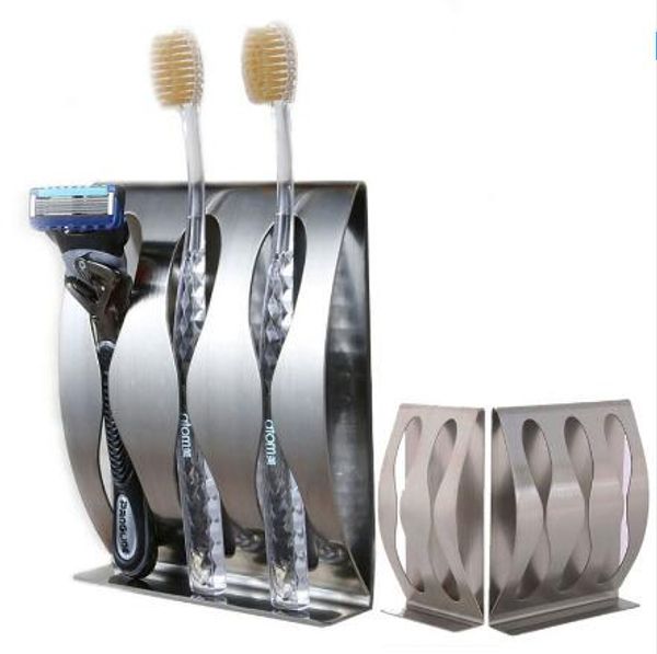 1 PC Aço Inoxidável Três Posição Dois Posição Auto-adesivo Toothbrush Holder Bathroom Acessórios