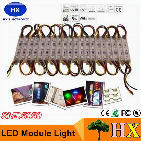 

dhl rgb module light lamp smd5050 ip65 waterproof led modules sign led back lighttters smd 3 led 0.72w dc12v