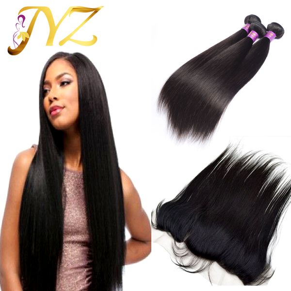 Straight Brazilian Hair Straight Human Hair Closure Full Lace