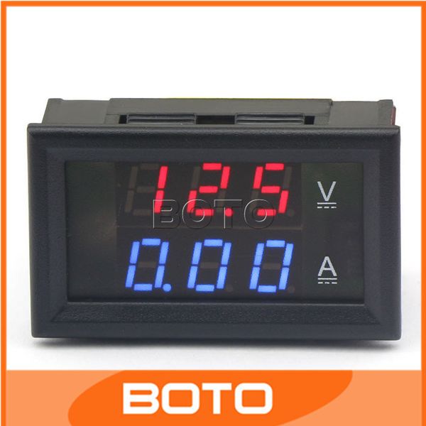 

wholesale-0.28" dc 4.5-30v/2a red led dual display yb27va digital voltmeter ammeter gauge 2in1 voltage current monitor meter #210035