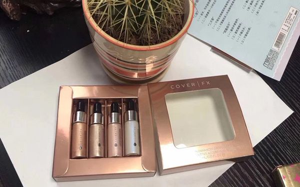 

DropshippingCOVER FX Custom Enhancer Set Ensemble Gouttes Accent-sur-mesure face highlighter powder 4pcs/ set Glow 4.5ml liquid Highlighters