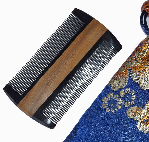 Authentic Handmade Sandalwood Ox Horn Comb Lice Comb