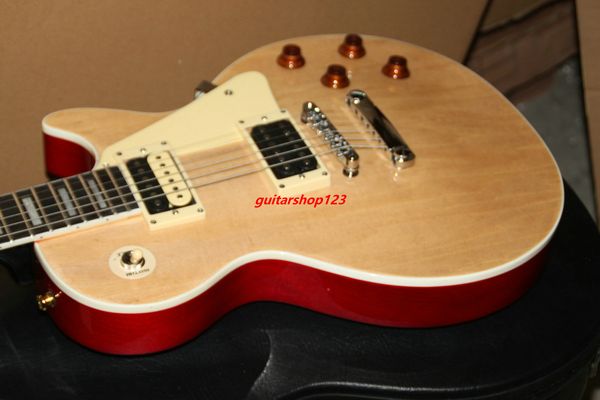 Kostenloser Versand HEISSE Custom Shop E-Gitarre Naturholz E-Gitarre aus China Kostenloser Versand