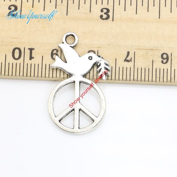 

15 шт./лот античный посеребренные голубь знак мира шарм подвески ожерелье браслеты для ювелирных изделий diy ручной работы ремесло 28x16 мм, Bronze;silver