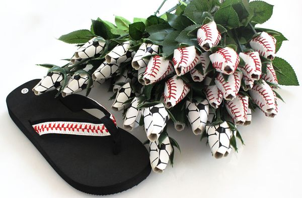 

softballsunny white baseball softball rose football rose flower gifts, Black