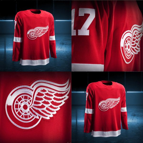 

2017-2018 Season Custom Detroit Red Wings Henrik Zetterberg Dylan Larkin Darren Frans Nielsen Helm Justin Abdelkader Drew Miller Jerseys