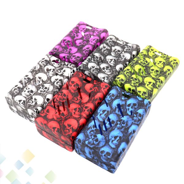 

Skull Case T-Priv 220W Box Mod Proect Case Skull Head Soft Silicone Rubber Carry Bag Cover for T-Priv 220 Mods DHL Free