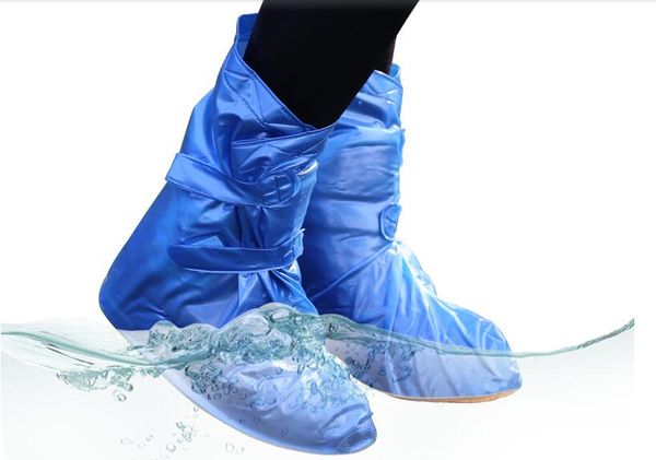 

wholesale-pvc environmental protection waterproof shoe covers for foot plastic rain shoe cover wear directly washed reusable shoe covers, White;pink