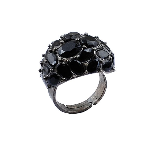 

black plated zinc alloy rings fashion ladies resin ring ing, Golden;silver