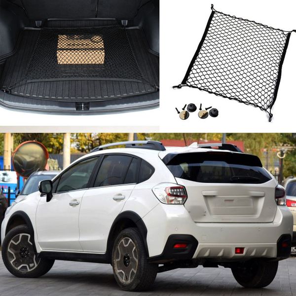 

for subaru xv car auto rear trunk cargo organizer storage seat plain vertical net luggage organizer nylon liner cover