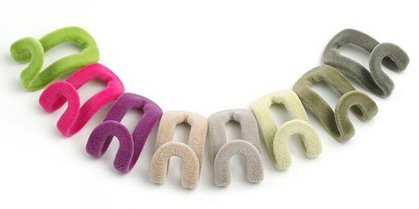 

fashion home creative mini flocking clothes hanger easy hook closet organizer
