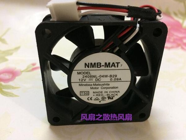 NMB 2408NL-04W-B29 6020 0.09A 12V 6 cm 60 * 60 * 20 mm 3 satır projektör soğutma fanı