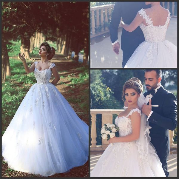 

ball gown vintage lace apllique garden white tulle wedding dresses 2021 sweetheart beaded beach wedding gowns