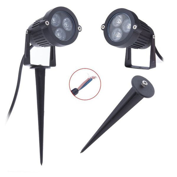 

wholesale-3w led lawn lamp 110v 220v ip65 waterproof outdoor lighting green yellow red blue white 3w led lawn spike light for garden