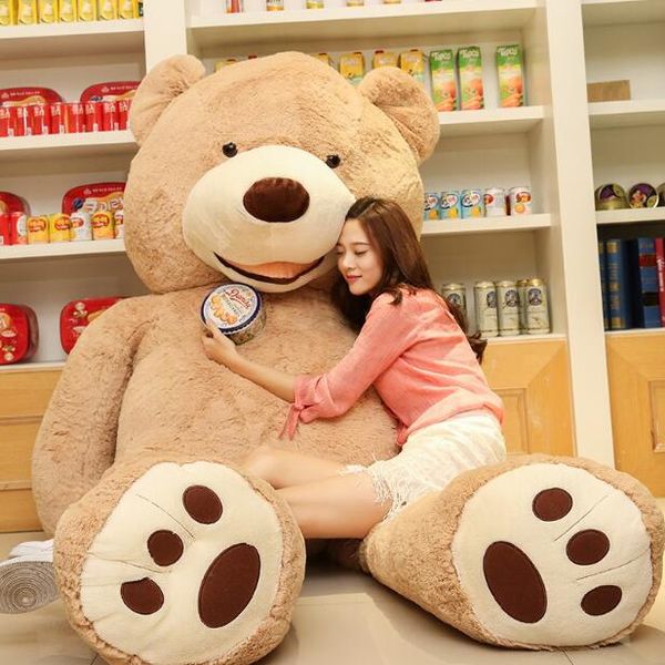 

2017 wholesale 160cm giant huge big brown teddy bear cover/shell stuffed animal plush soft toy