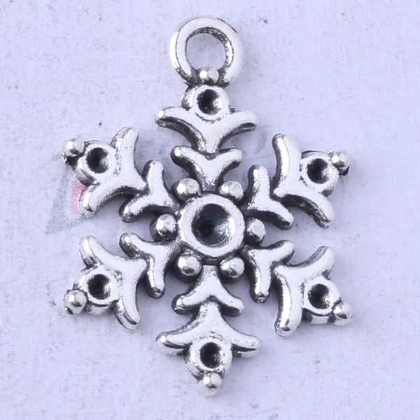 

Шесть точек Снежинка кулон DIY античное Серебро / Бронза Fit браслеты ожерелье метал