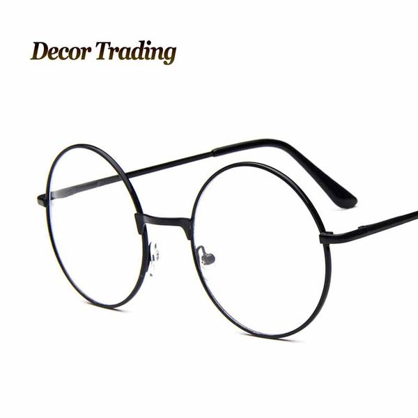 

wholesale- 2016 clear lens round eyewear frames women vintage metal glasses frame optical men eyeglass frames oculos de grau femininos 388, Silver