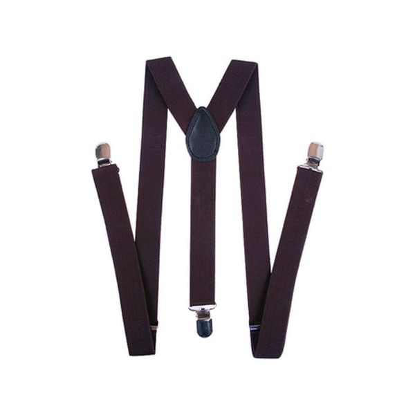 Mens Unisex Clip-on Braces Elastic White//B Lace Suspender Y-shape Ajustable