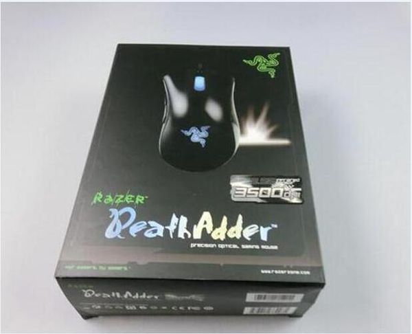 Nova Razer Death Adder Mouse 3500 DPI Jogos Competitivos Rato Óptico para Game Computer Mouse Com embalagem de varejo epacket livre