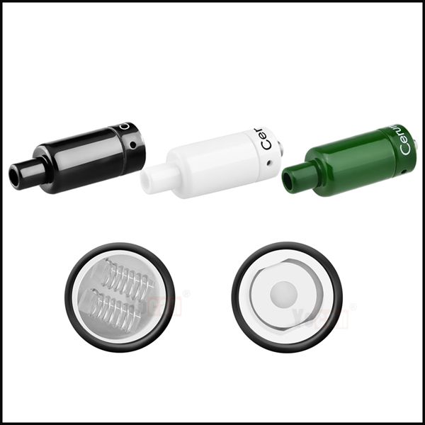 

Authentic Yocan Cerum Atomizer Coils Quartz Dual Coils For Yocan Cerum Wax Vaporizer 3 Colors Available Ceramic Cover Coils