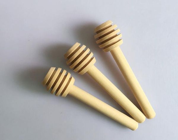 

8cm long mini wooden honey stick dipper party supply wood honey spoon stick for honey jar stick kitchen tools