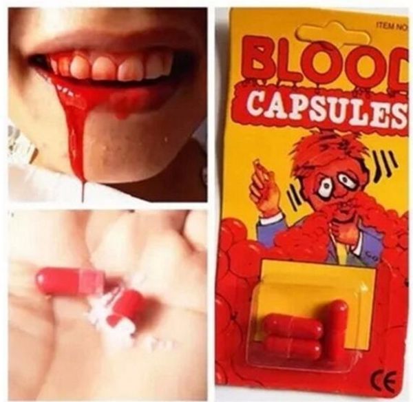 

costume fake blood pill capsules horror fun halloween gag joke party set 3capsules=1 set halloween party decoration gift