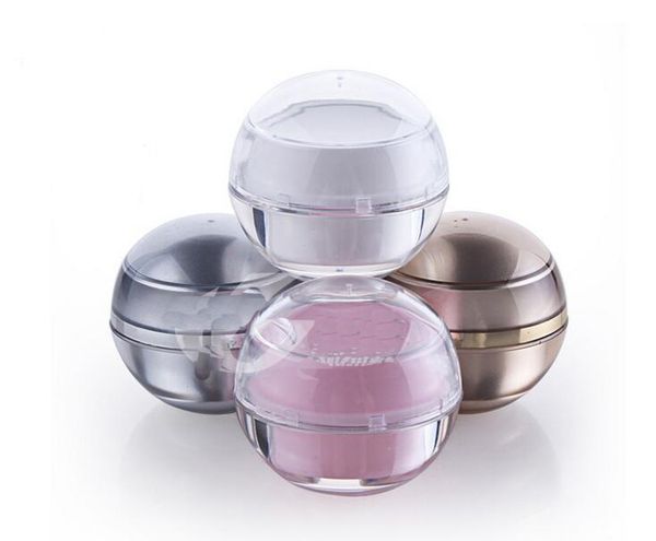

refillable plastic blank cosmetic ball container 5g makeup lip balm jar eye gloss face cream case