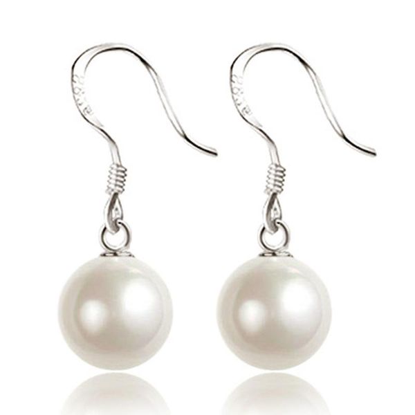 

925 sterling silver jewelry freshwater pearl earrings charms girl woman selling earring