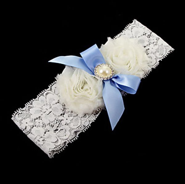 

blue white lace wedding garter sets bridal garter chic flowers garter belt plus size wedding accessories cpa587