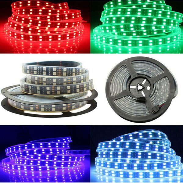 

super bright 600 leds double row smd 5050 led strip 12v white yellow red rgb led lights non waterproof dc12v flexible led light