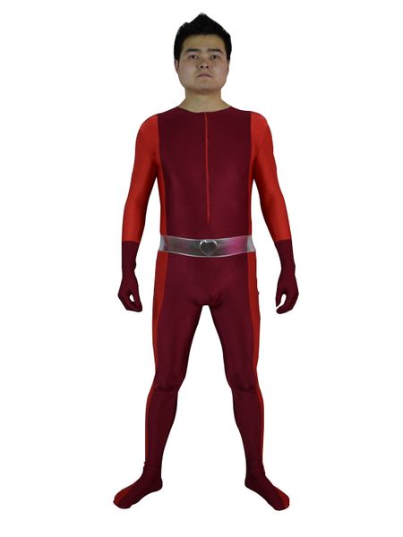 

totally spies clover red spandex superhero halloween party cosplay zentai suit, Black;red
