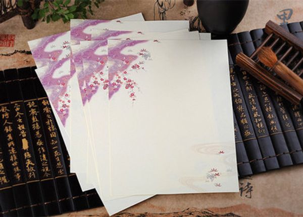 

wholesale- 2017 envelope 32pcs/lot new vintage chinese style color ink painting ordinary paper letter beautiful floral pattern writing wz