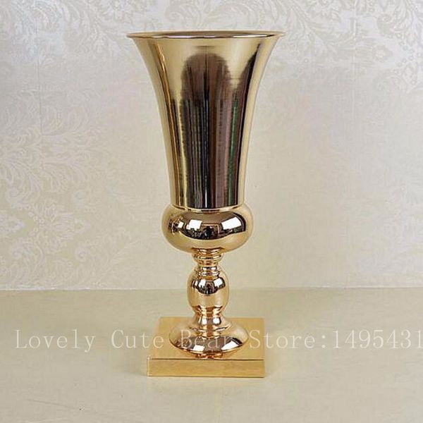 Centrotavola da tavolo vaso di fiori in metallo dorato per vasi di fiori in metallo Mariage per vasi per la decorazione di nozze111