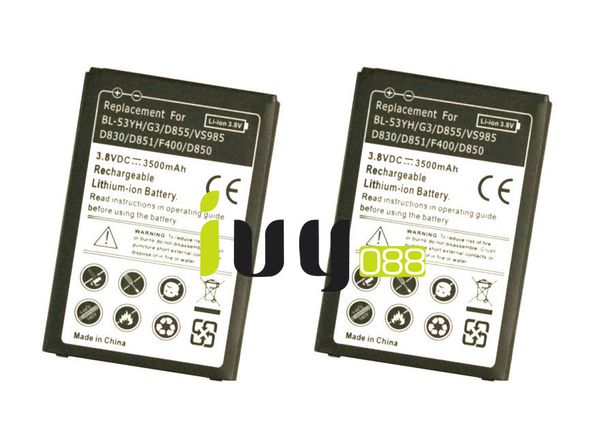 

2шт/много 3500mAh аккумулятор BL-53YH аккумуляторная батарея для LG Г3 стойкости F400 F460 D858 D