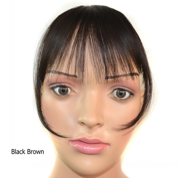 Sara Bang Clip In On Hair Bangs Fringe Franja Aplique Cabelo Brown Black Bangs Hair Extensiones Synthetic Hair Piece Hairpiece Extension Long Hair