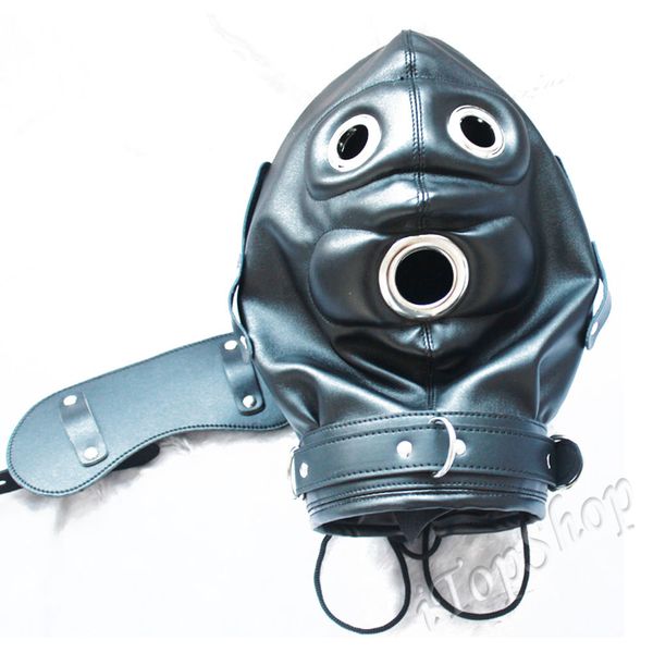 Взрослые игрушки блокируемые кожа Gimp Mask Contage Cood Sensory Deprivation Routh Boldfore UK #R501